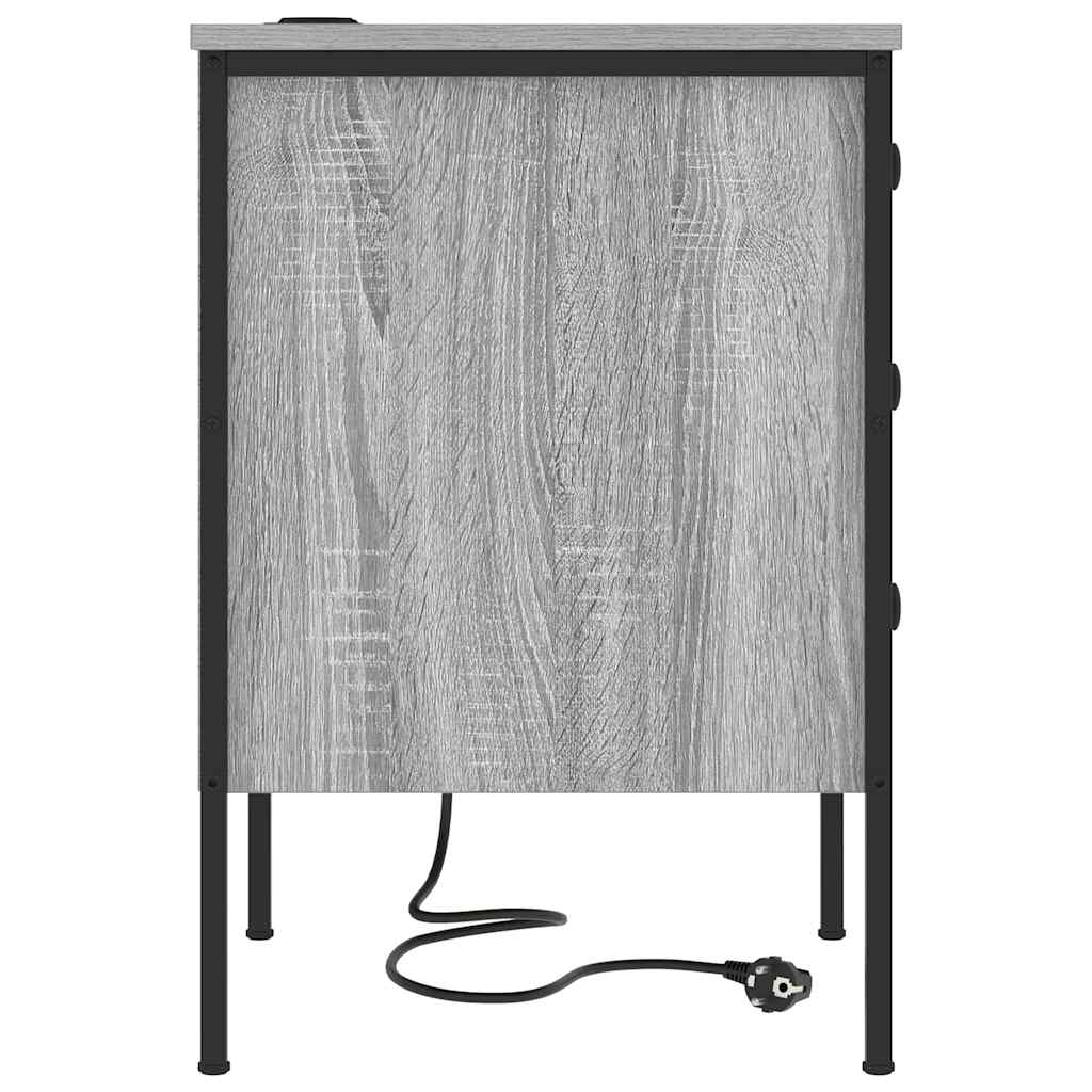 Nachttisch 2 pcs Graues Sonoma 42 x 41 x 61 cm Holzwerkstoff