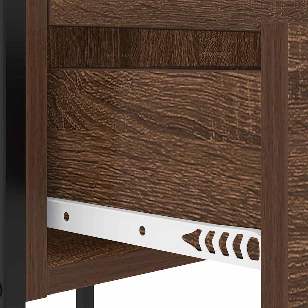 Nachttisch 2 pcs Braun Eichen-Optik 42 x 41 x 61 cm