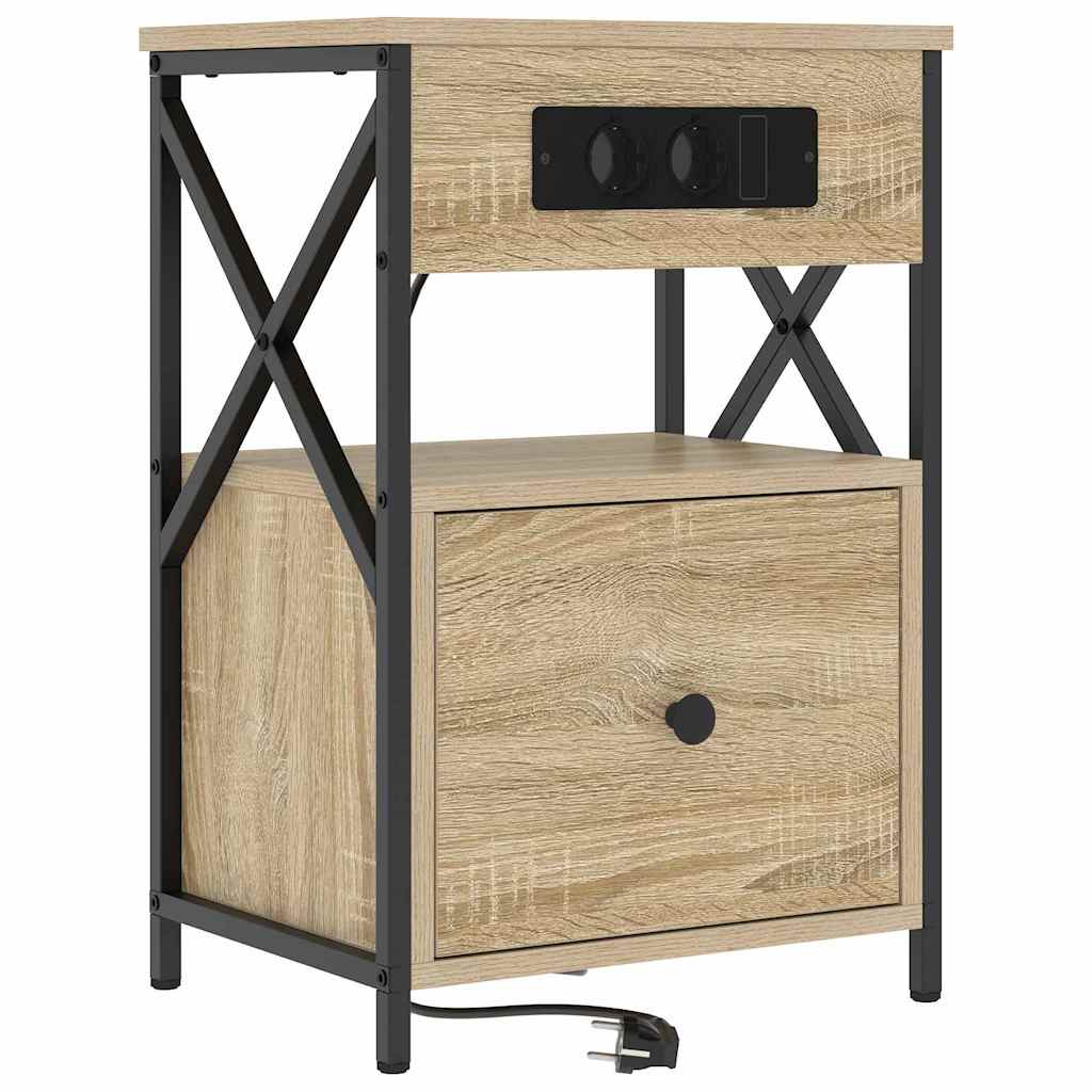 Nachttisch 2 pcs Sonoma-Eiche 40 x 31 x 60 cm Holzwerkstoff