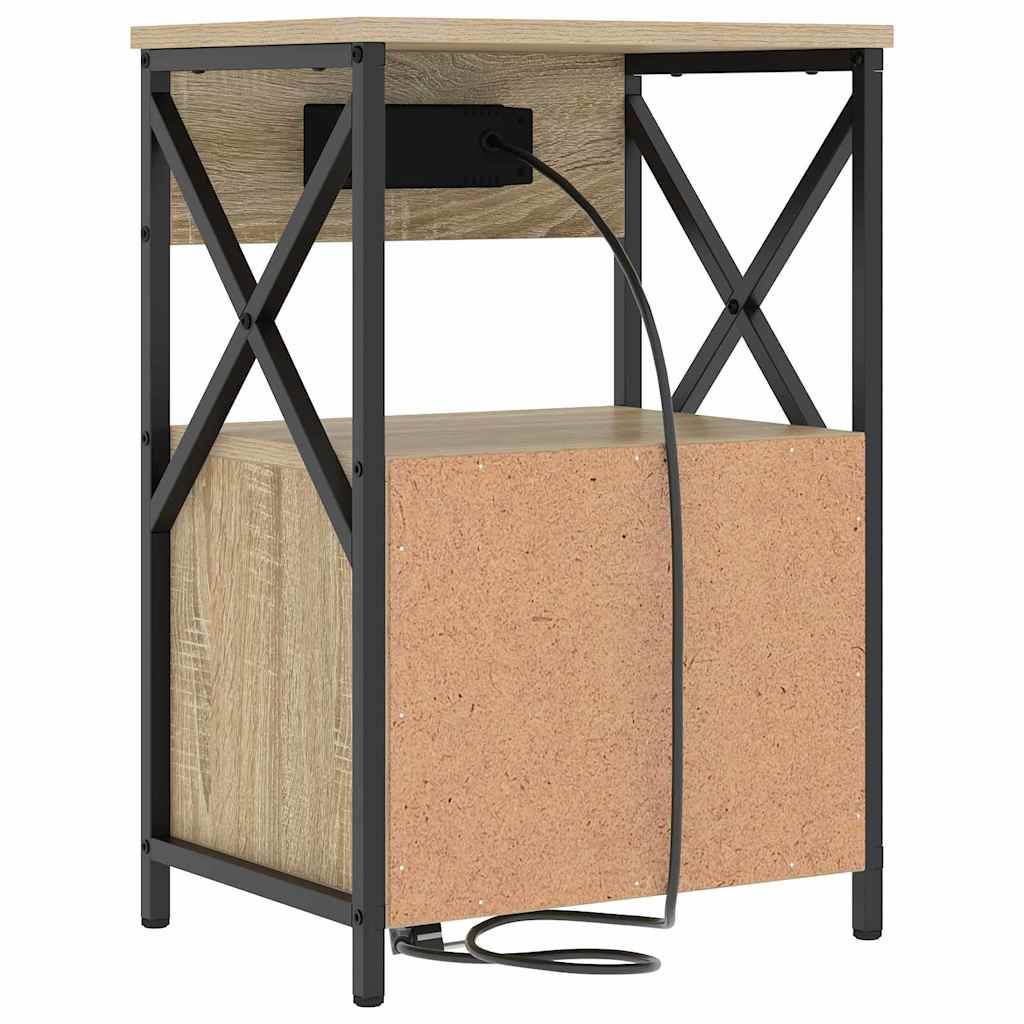 Nachttisch 2 pcs Sonoma-Eiche 40 x 31 x 60 cm Holzwerkstoff