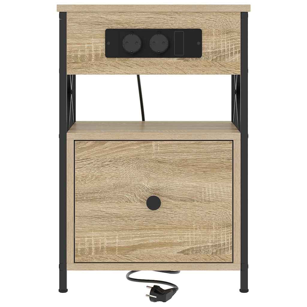 Nachttisch 2 pcs Sonoma-Eiche 40 x 31 x 60 cm Holzwerkstoff