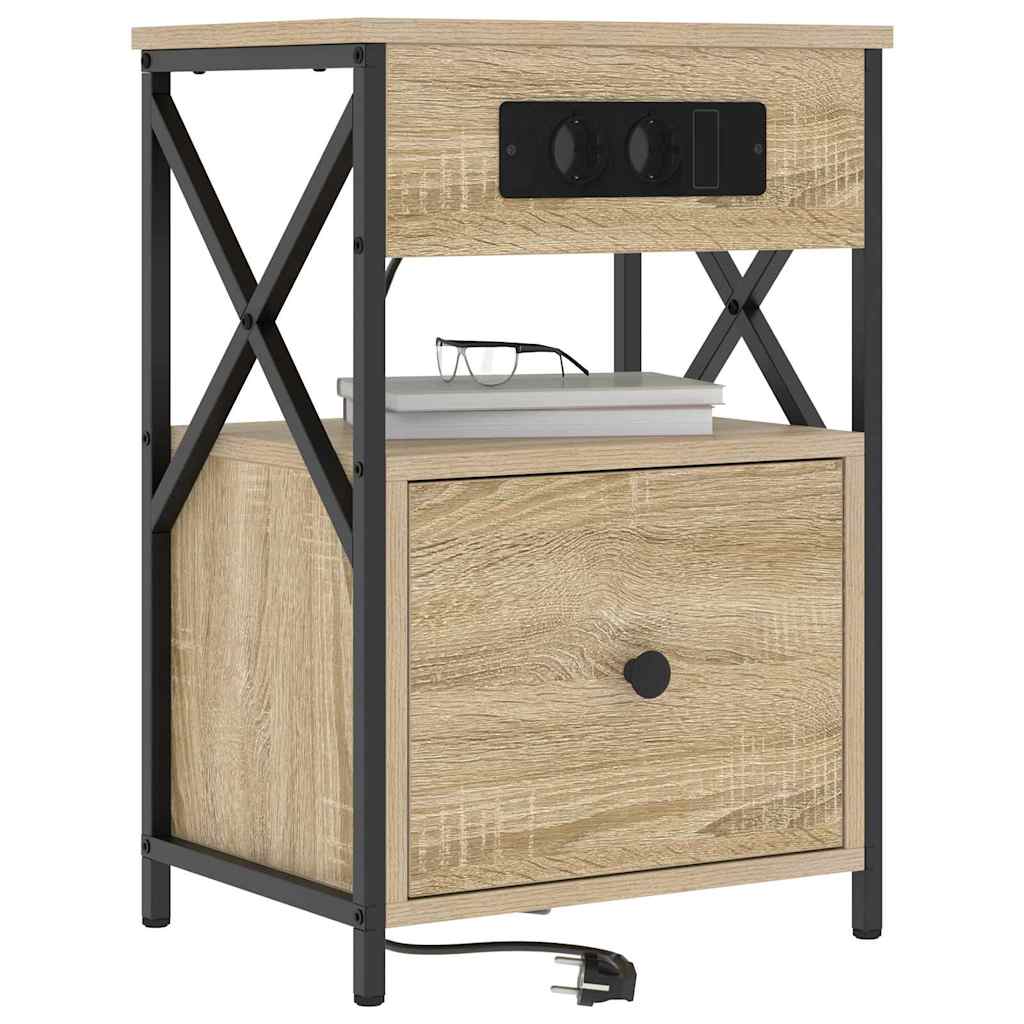 Nachttisch 2 pcs Sonoma-Eiche 40 x 31 x 60 cm Holzwerkstoff