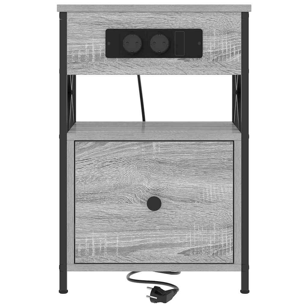 Nachttisch Graues Sonoma 40 x 31 x 60 cm Holzwerkstoff