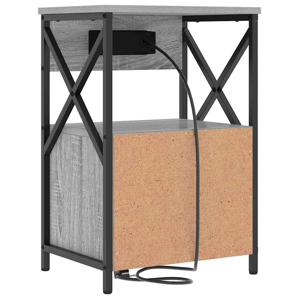 Nachttisch 2 pcs Graues Sonoma 40 x 31 x 60 cm Holzwerkstoff