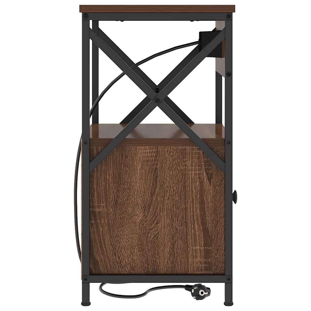 Nachttisch Braun Eichen-Optik 40 x 31 x 60 cm Holzwerkstoff
