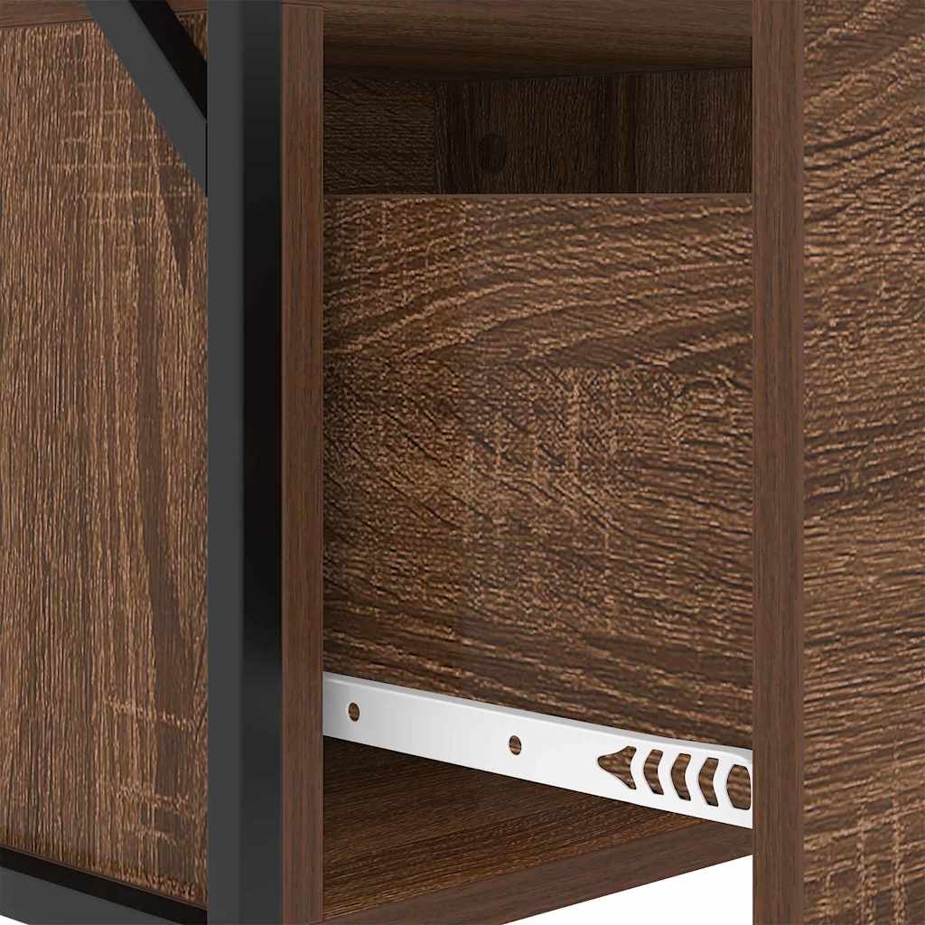 Nachttisch 2 pcs Braun Eichen-Optik 40 x 31 x 60 cm