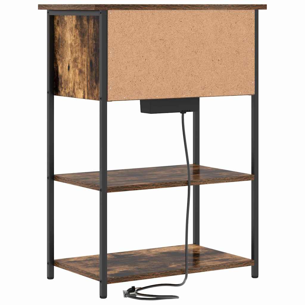 Nachttisch Geräucherte Eiche 55 x 31 x 76 cm Holzwerkstoff