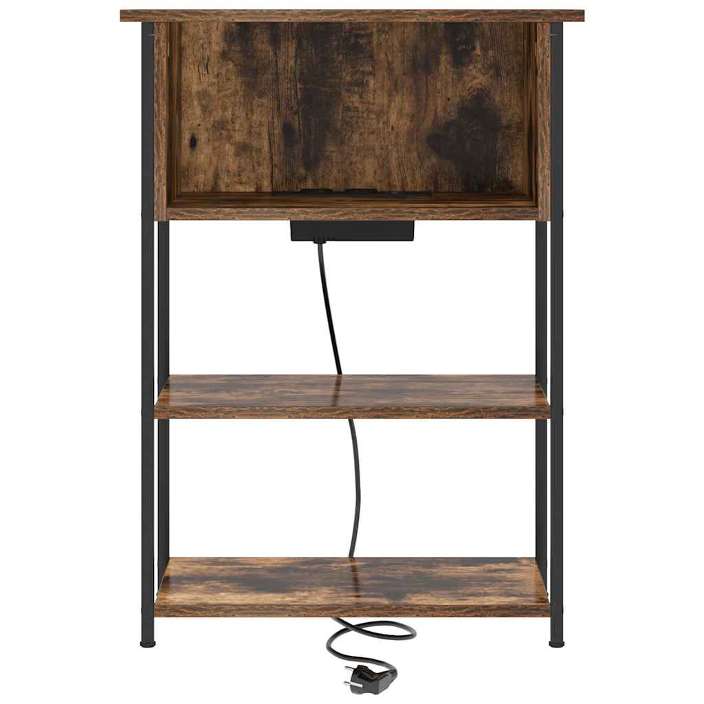 Nachttisch Geräucherte Eiche 55 x 31 x 76 cm Holzwerkstoff