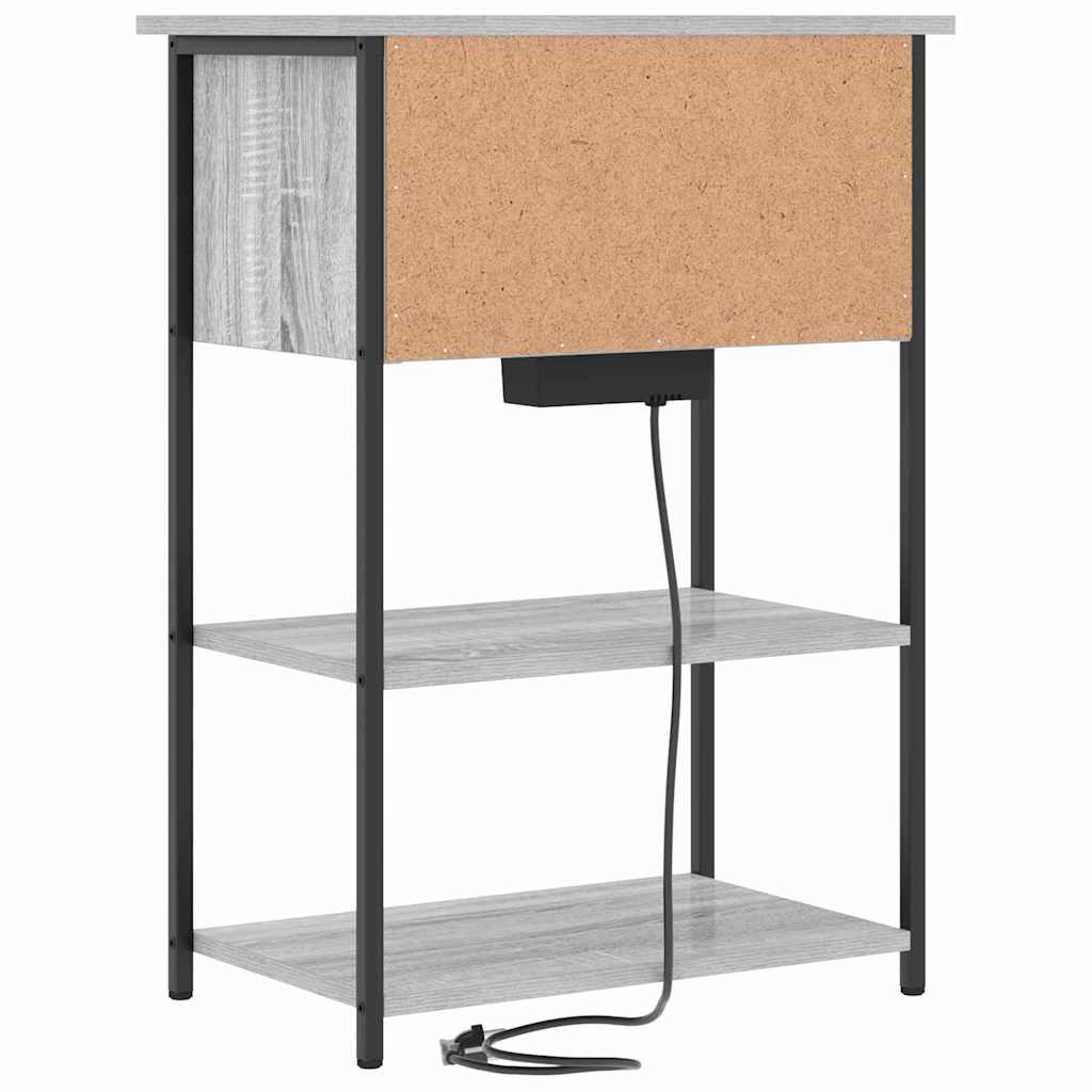 Nachttisch Graues Sonoma 55 x 31 x 76 cm Holzwerkstoff