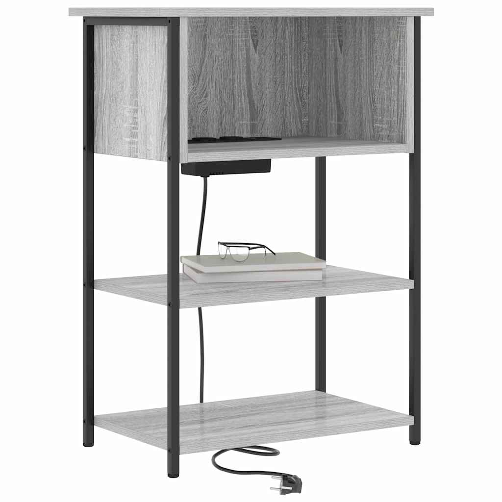 Nachttisch Graues Sonoma 55 x 31 x 76 cm Holzwerkstoff