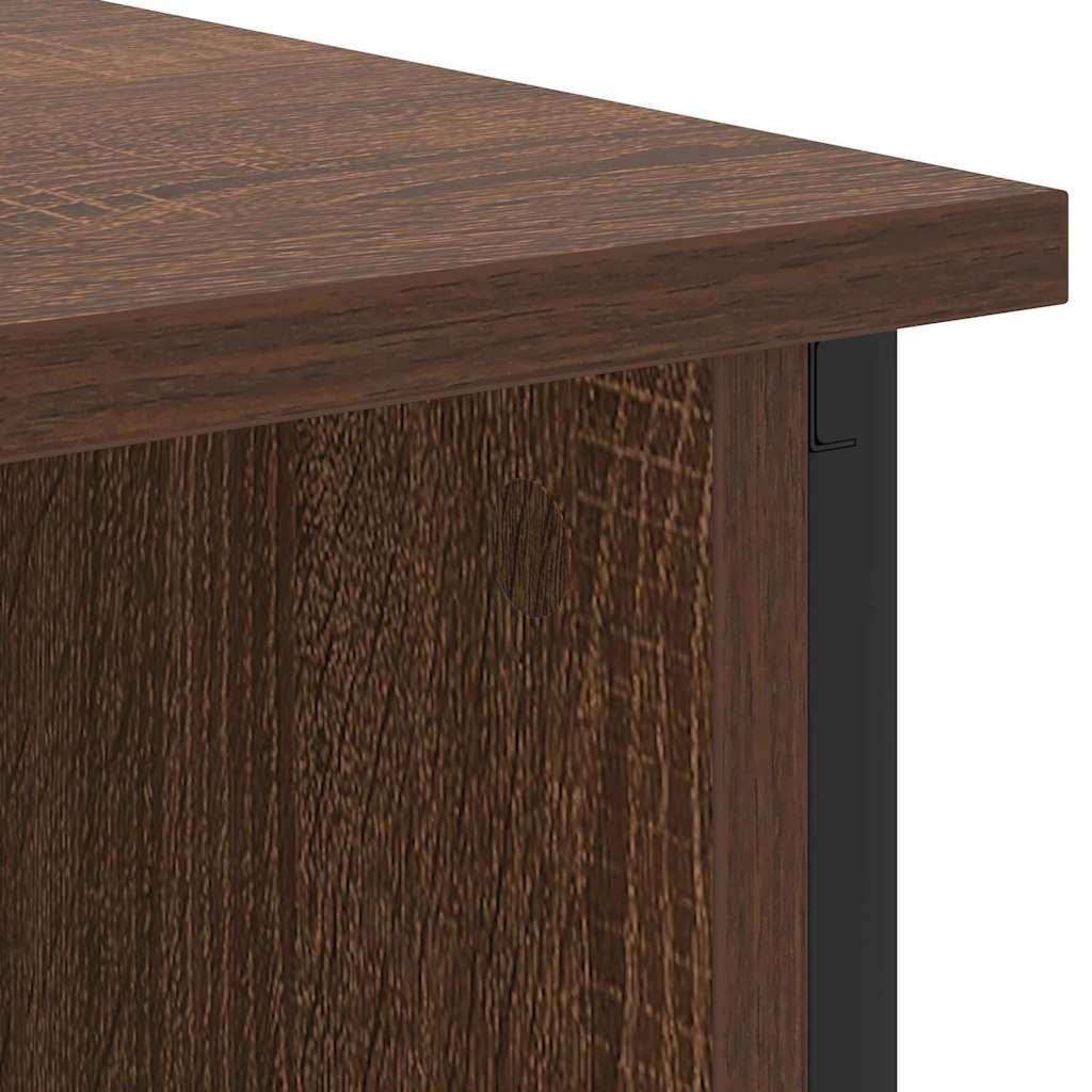 Nachttisch Braun Eichen-Optik 55 x 31 x 76 cm Holzwerkstoff