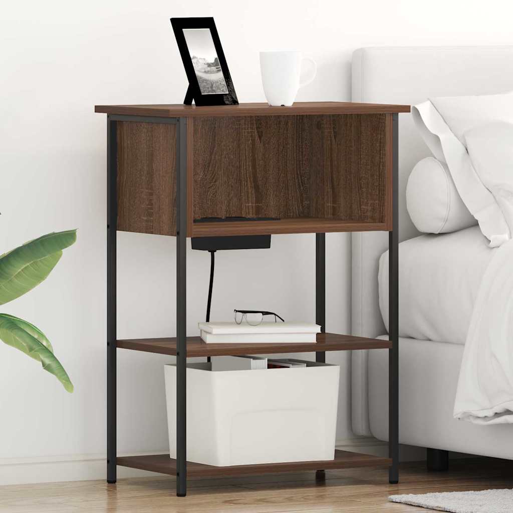 Nachttisch Braun Eichen-Optik 55 x 31 x 76 cm Holzwerkstoff