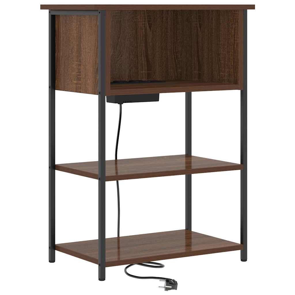 Nachttisch Braun Eichen-Optik 55 x 31 x 76 cm Holzwerkstoff