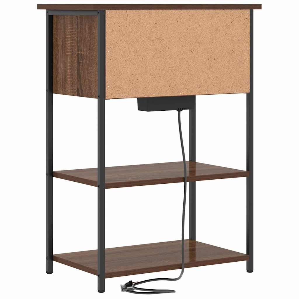 Nachttisch Braun Eichen-Optik 55 x 31 x 76 cm Holzwerkstoff