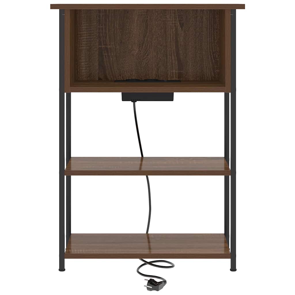 Nachttisch Braun Eichen-Optik 55 x 31 x 76 cm Holzwerkstoff