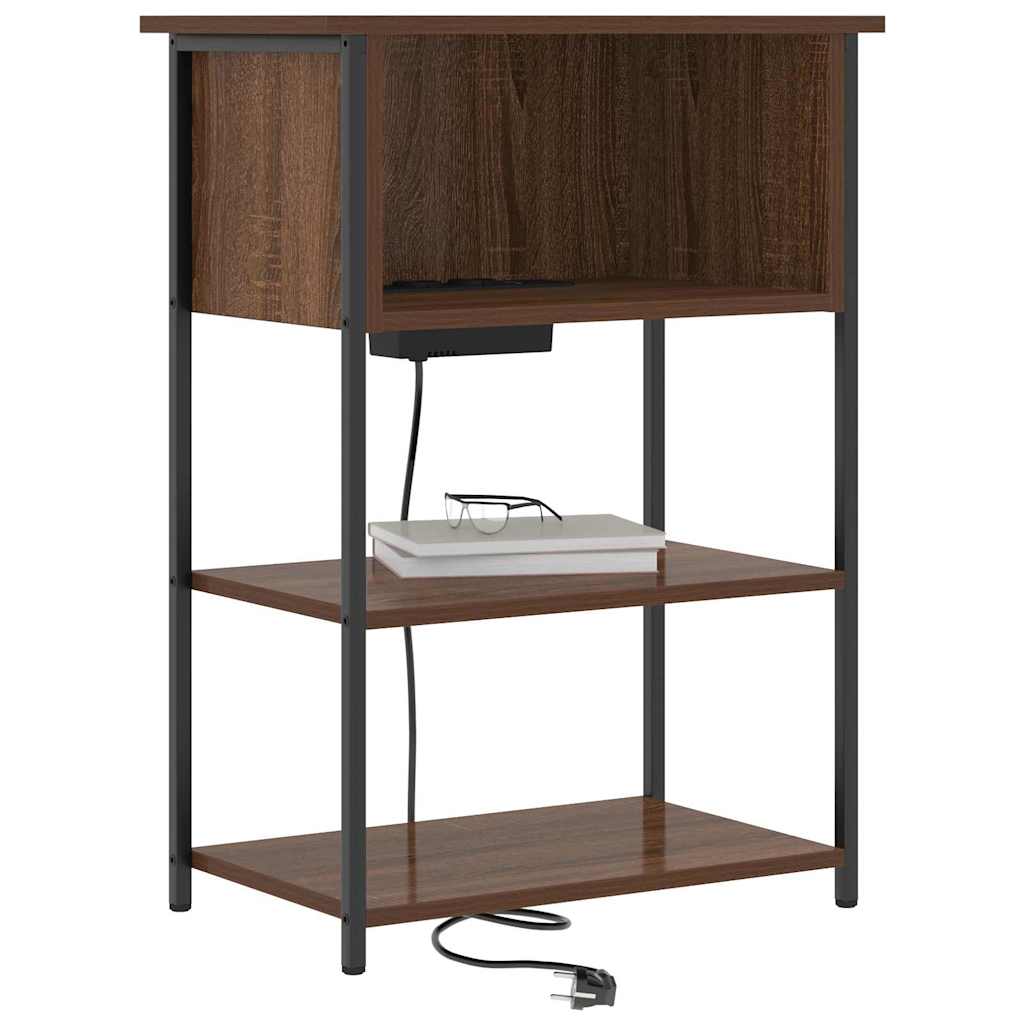 Nachttisch Braun Eichen-Optik 55 x 31 x 76 cm Holzwerkstoff