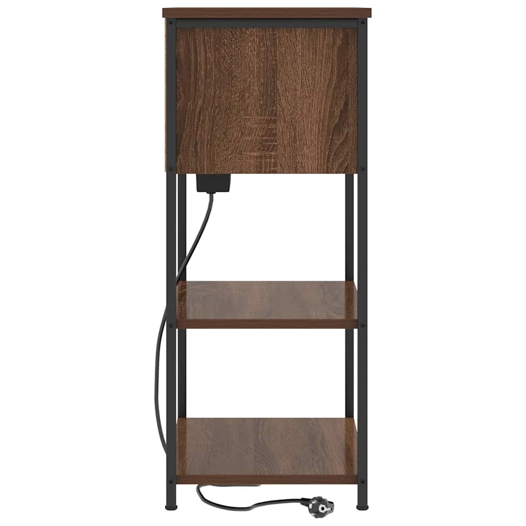 Nachttisch Braun Eichen-Optik 55 x 31 x 76 cm Holzwerkstoff