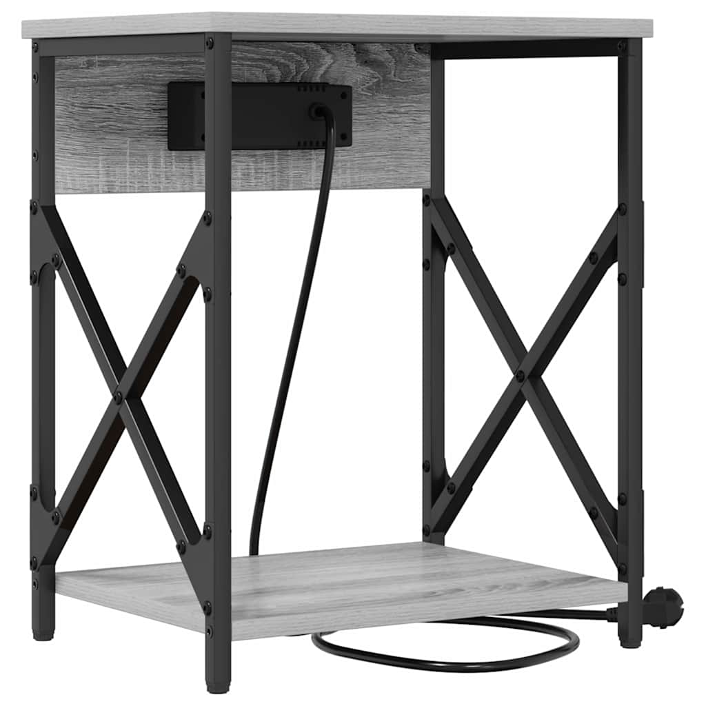 Nachttisch Graues Sonoma 41 x 31 x 51 cm Holzwerkstoff