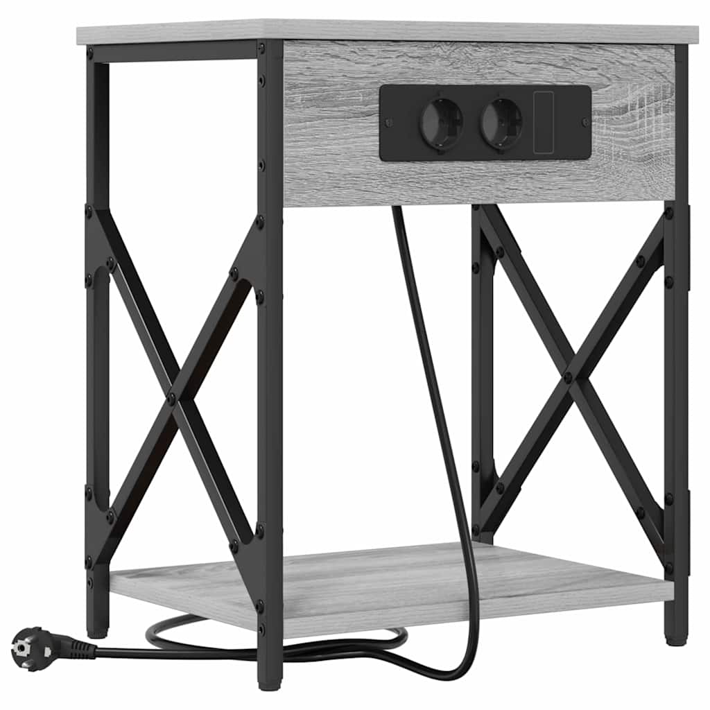 Nachttisch 2 pcs Graues Sonoma 41 x 31 x 51 cm Holzwerkstoff