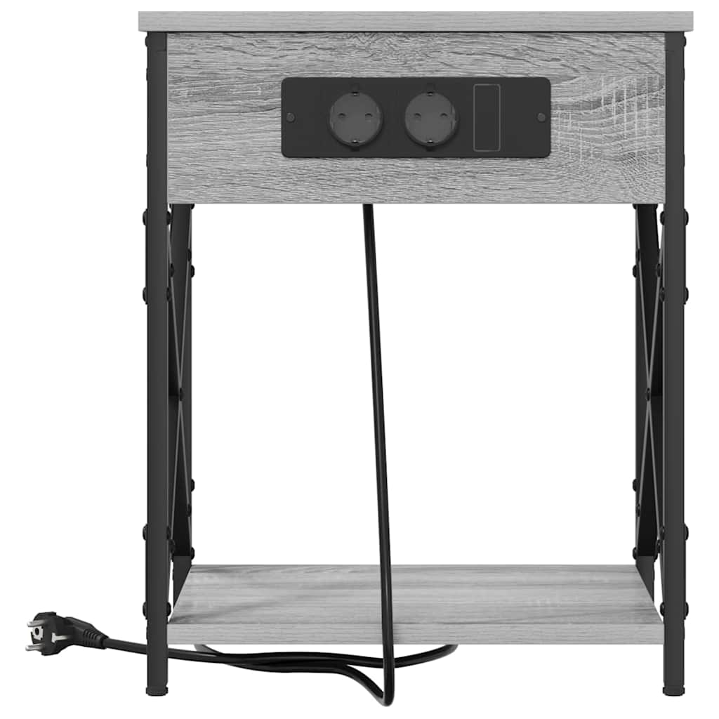 Nachttisch 2 pcs Graues Sonoma 41 x 31 x 51 cm Holzwerkstoff