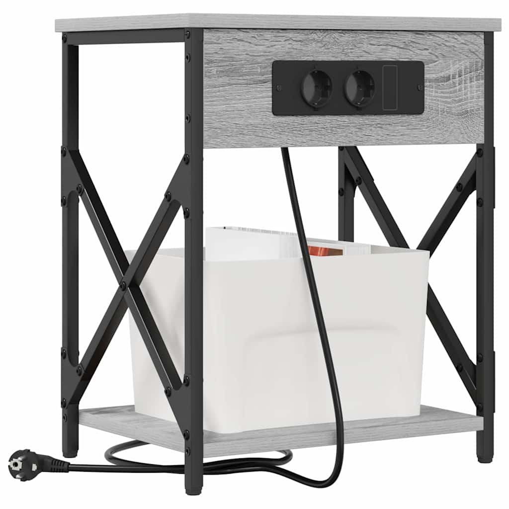 Nachttisch 2 pcs Graues Sonoma 41 x 31 x 51 cm Holzwerkstoff