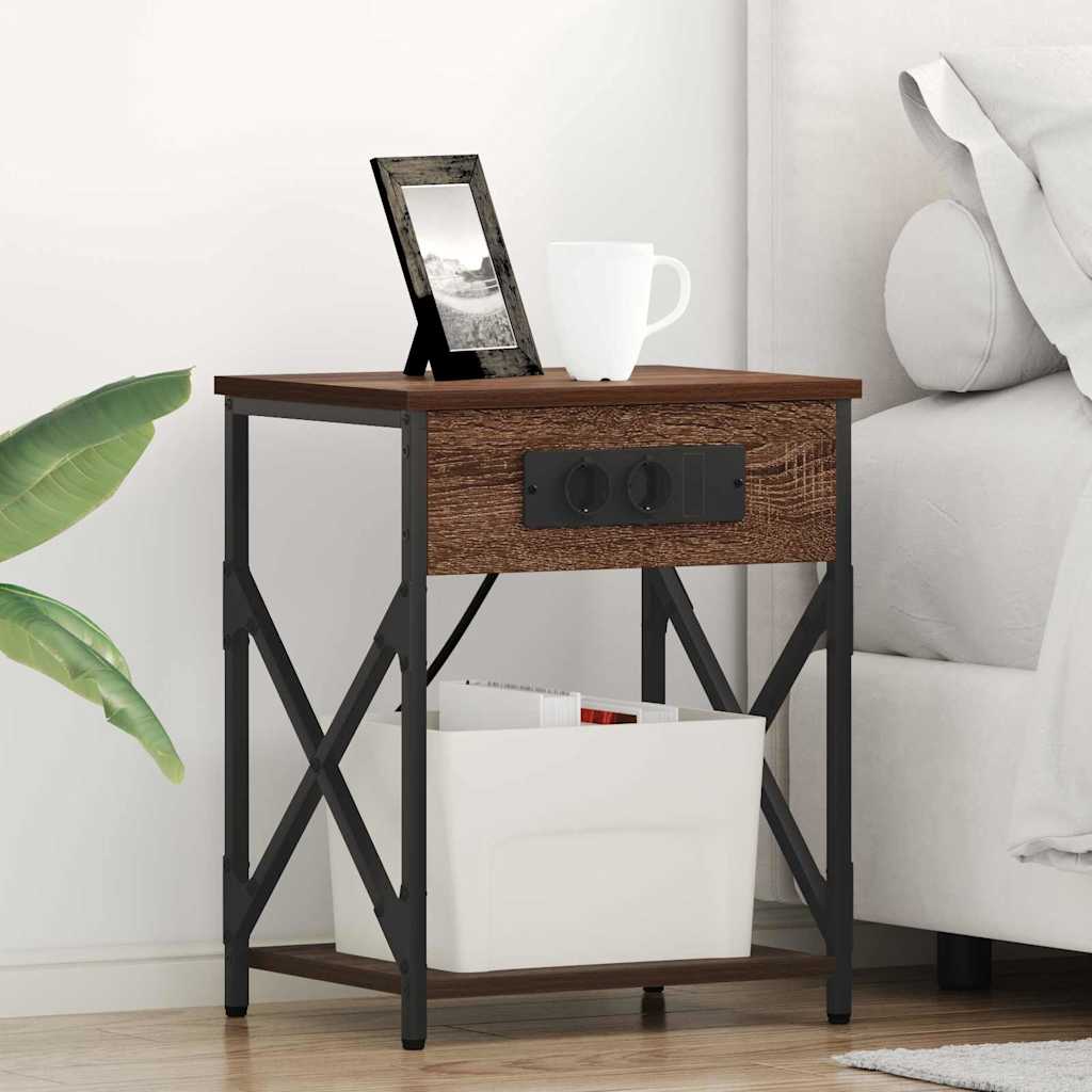 Nachttisch Braun Eichen-Optik 41 x 31 x 51 cm Holzwerkstoff