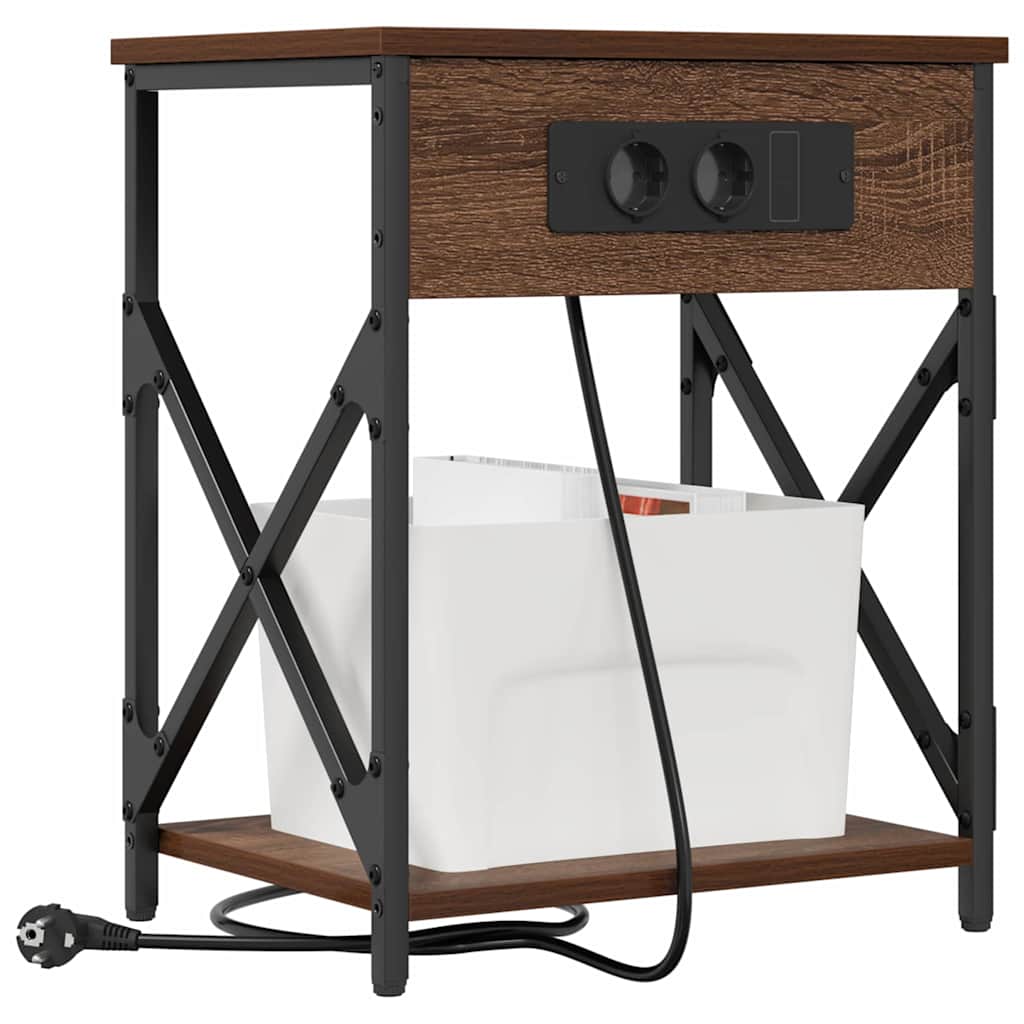 Nachttisch Braun Eichen-Optik 41 x 31 x 51 cm Holzwerkstoff