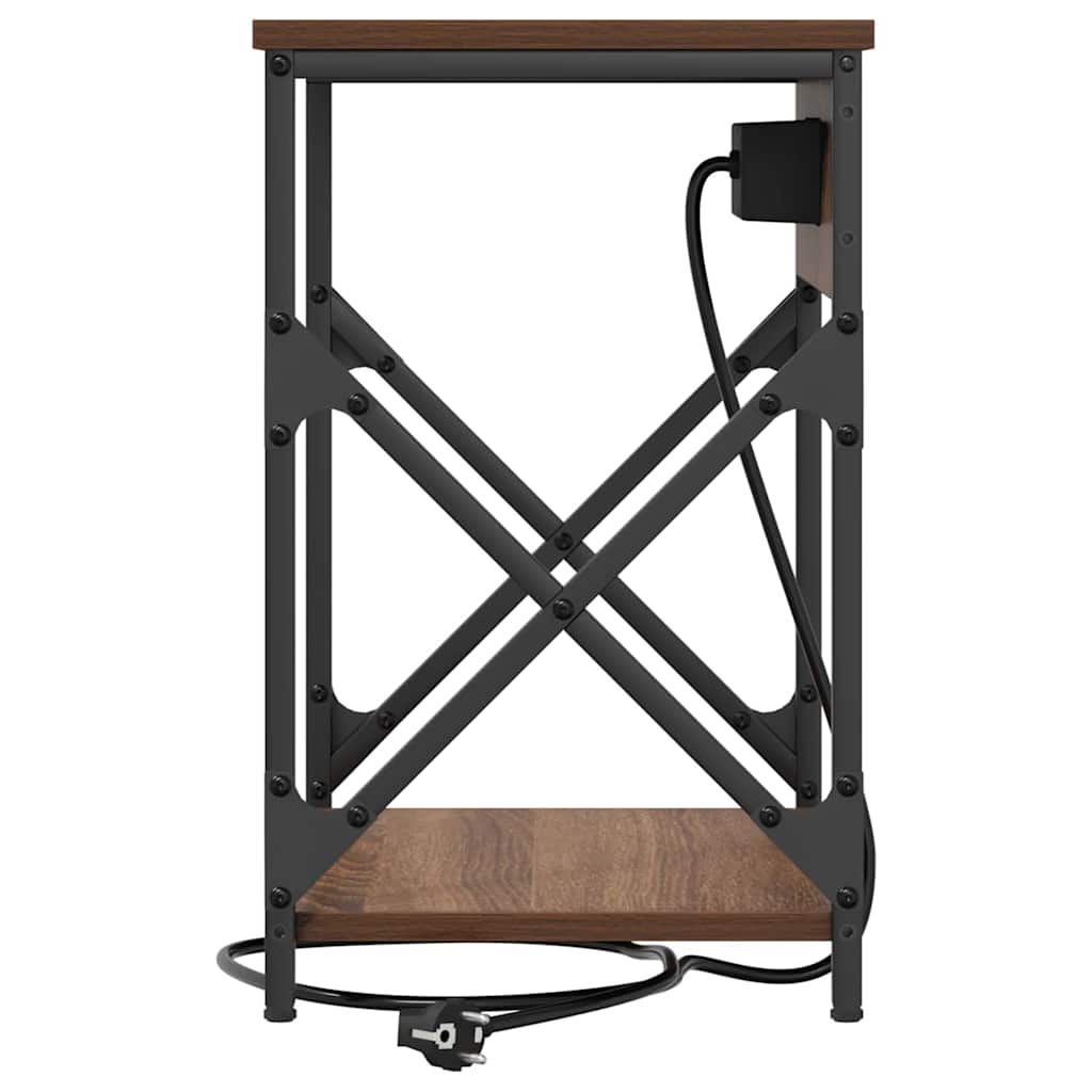 Nachttisch 2 pcs Braun Eichen-Optik 41 x 31 x 51 cm