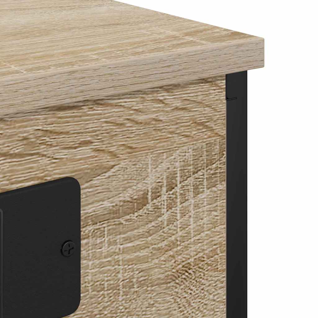 Nachttisch mit Regal Sonoma-Eiche 41 x 31 x 51 cm Holzwerkstoff