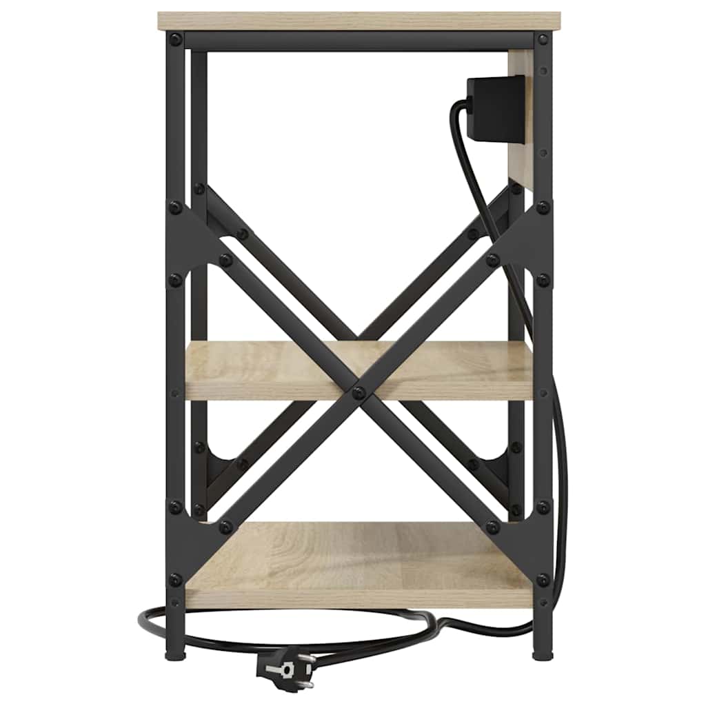 Nachttisch mit Regal Sonoma-Eiche 41 x 31 x 51 cm Holzwerkstoff