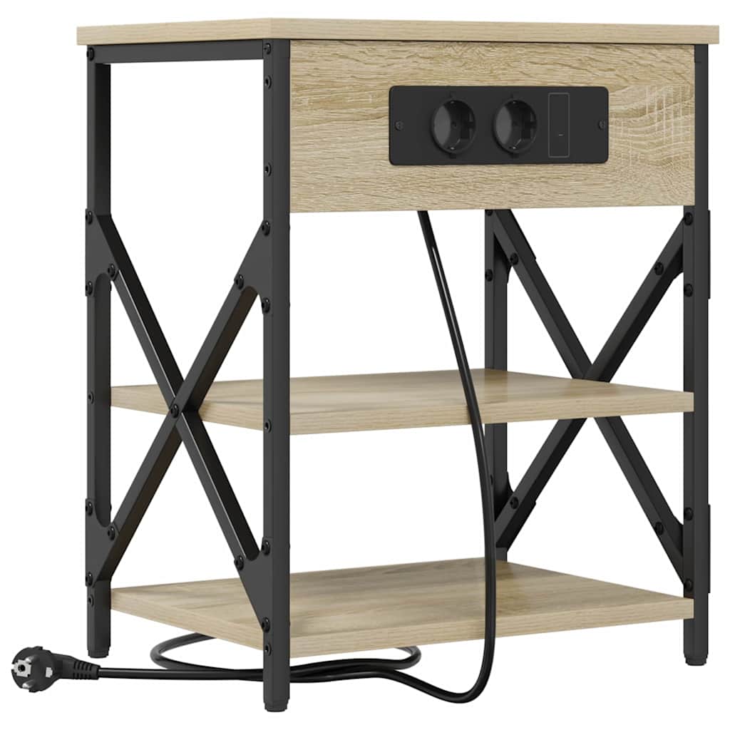 Nachttisch 2 pcs Sonoma-Eiche 41 x 31 x 51 cm Holzwerkstoff