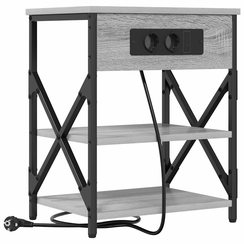 Nachttisch Graues Sonoma 41 x 31 x 51 cm Holzwerkstoff