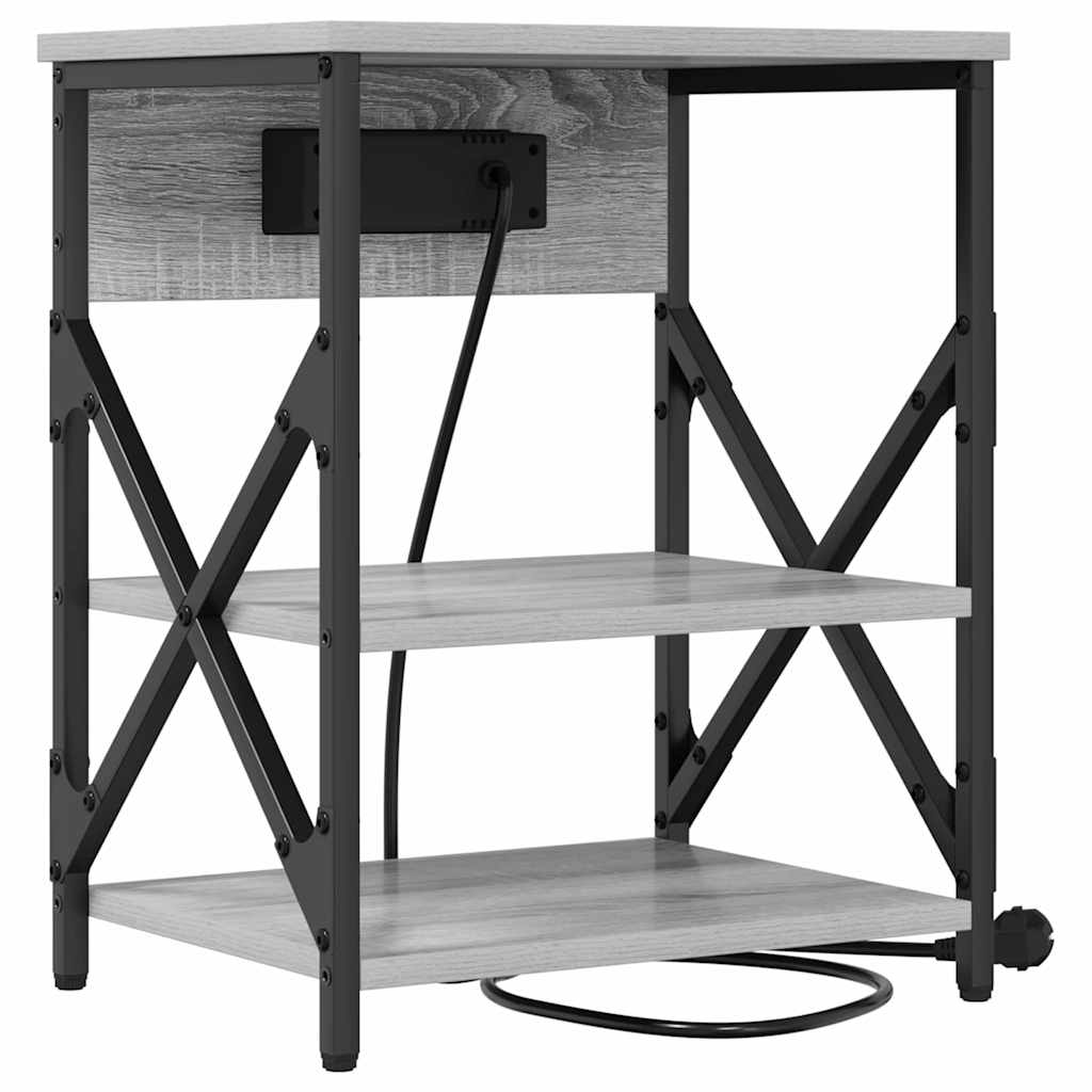 Nachttisch Graues Sonoma 41 x 31 x 51 cm Holzwerkstoff