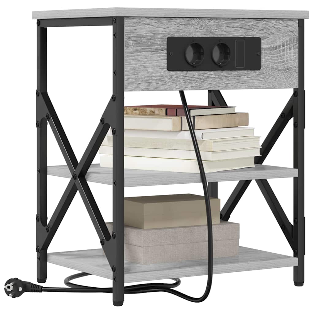 Nachttisch Graues Sonoma 41 x 31 x 51 cm Holzwerkstoff