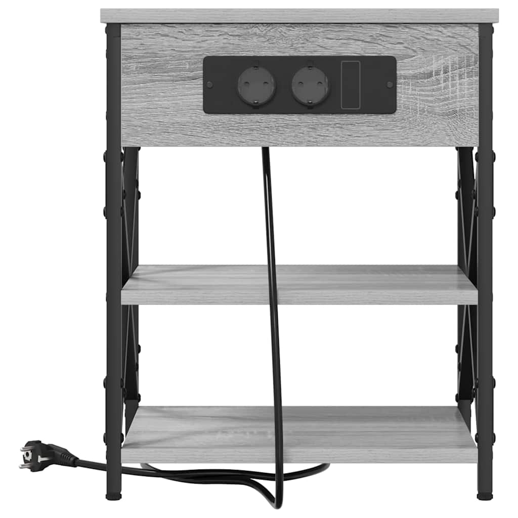 Nachttisch 2 pcs Graues Sonoma 41 x 31 x 51 cm Holzwerkstoff