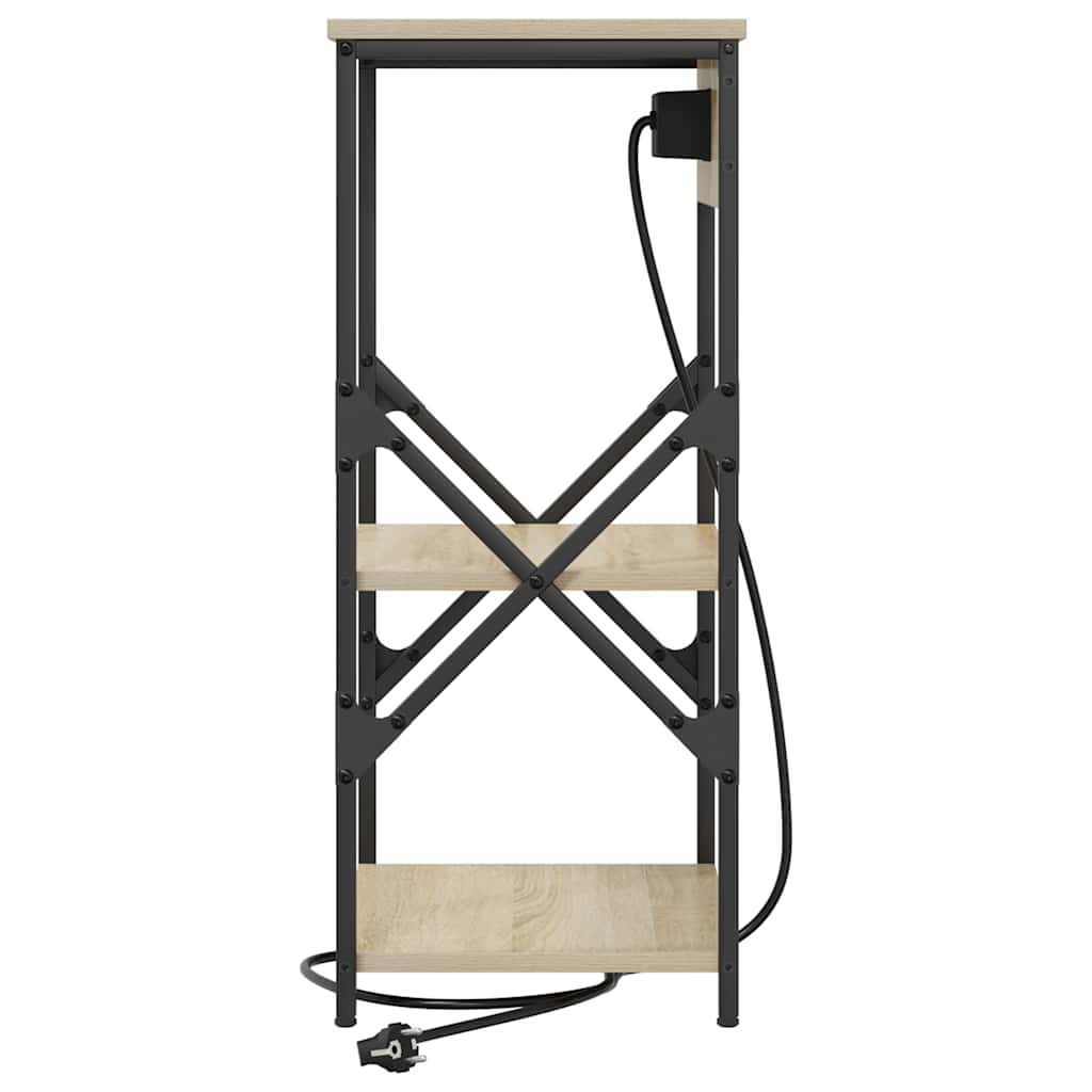 Nachttisch mit Regal Sonoma-Eiche 41 x 31 x 76 cm Holzwerkstoff