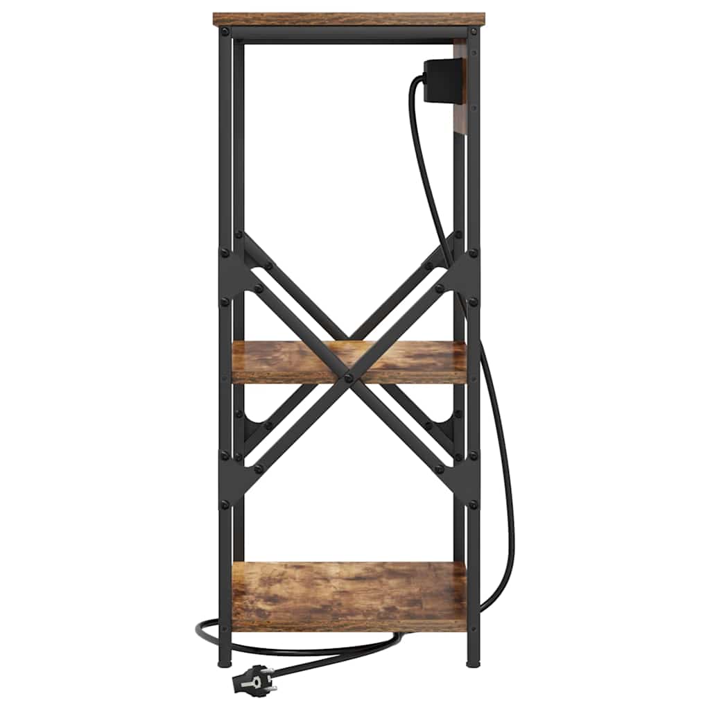 Nachttisch Geräucherte Eiche 41 x 31 x 76 cm Holzwerkstoff