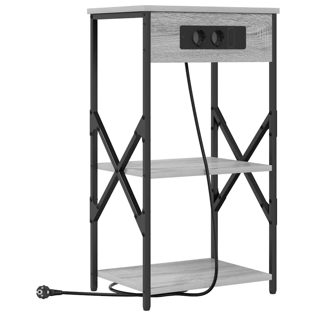 Nachttisch 2 pcs Graues Sonoma 41 x 31 x 76 cm Holzwerkstoff