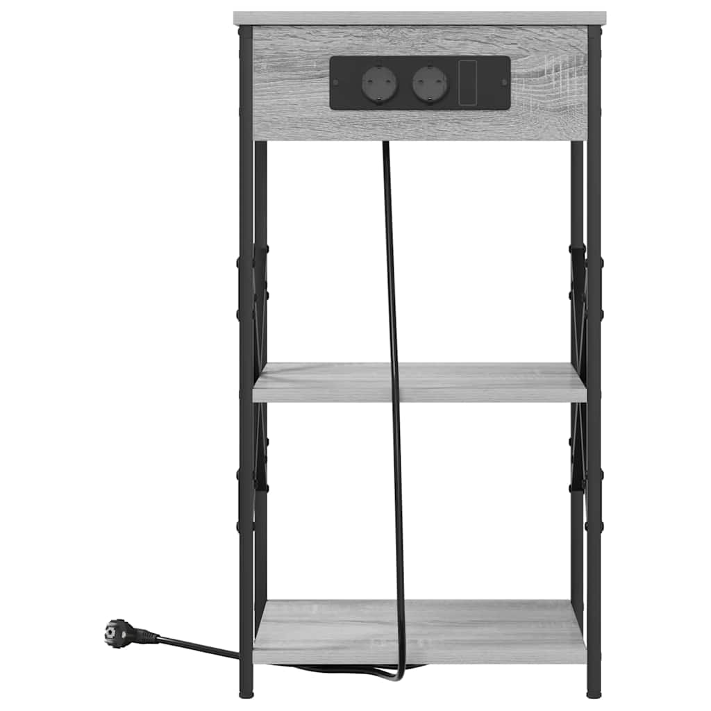 Nachttisch 2 pcs Graues Sonoma 41 x 31 x 76 cm Holzwerkstoff