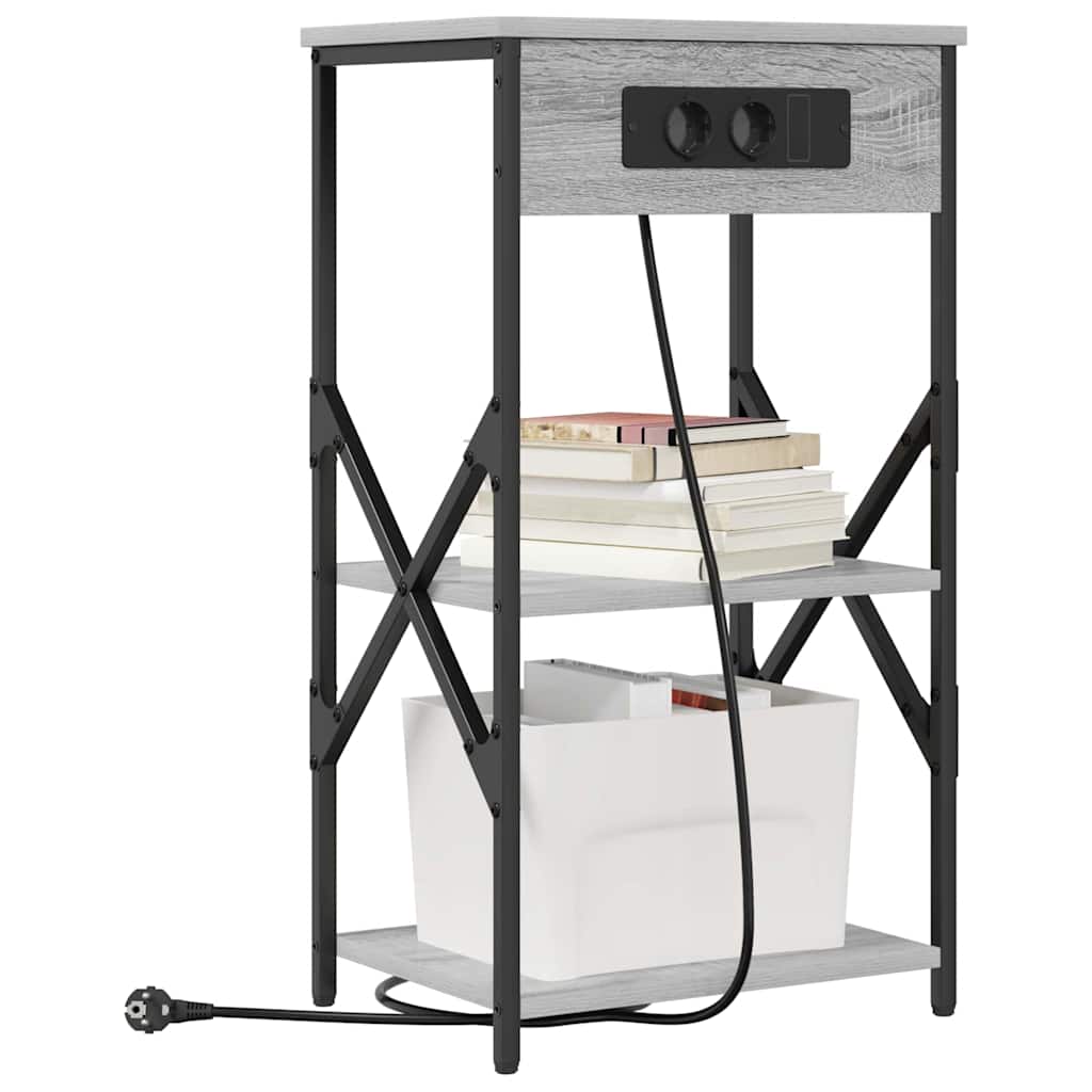 Nachttisch 2 pcs Graues Sonoma 41 x 31 x 76 cm Holzwerkstoff