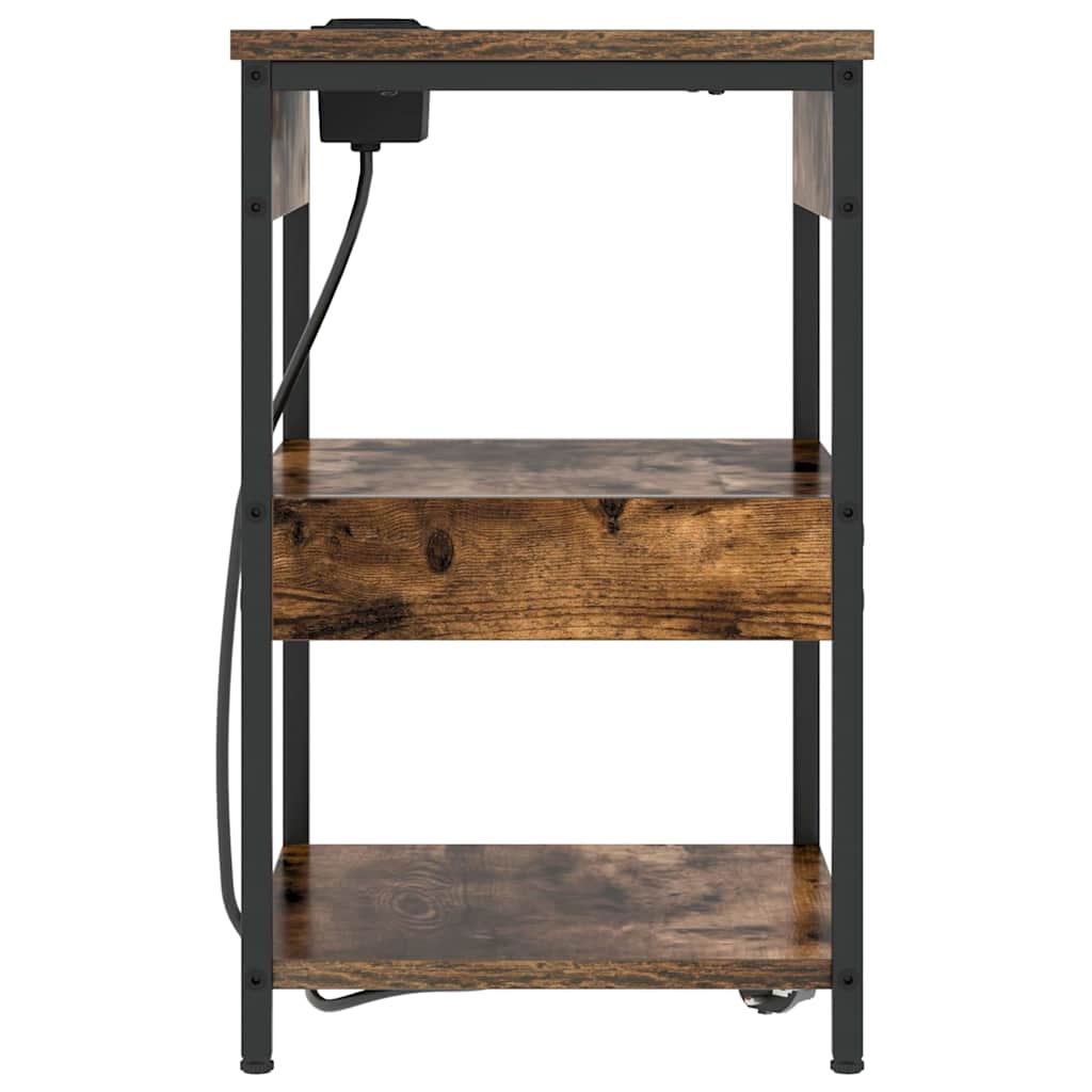 Nachttisch Geräucherte Eiche 41 x 31 x 51 cm Holzwerkstoff