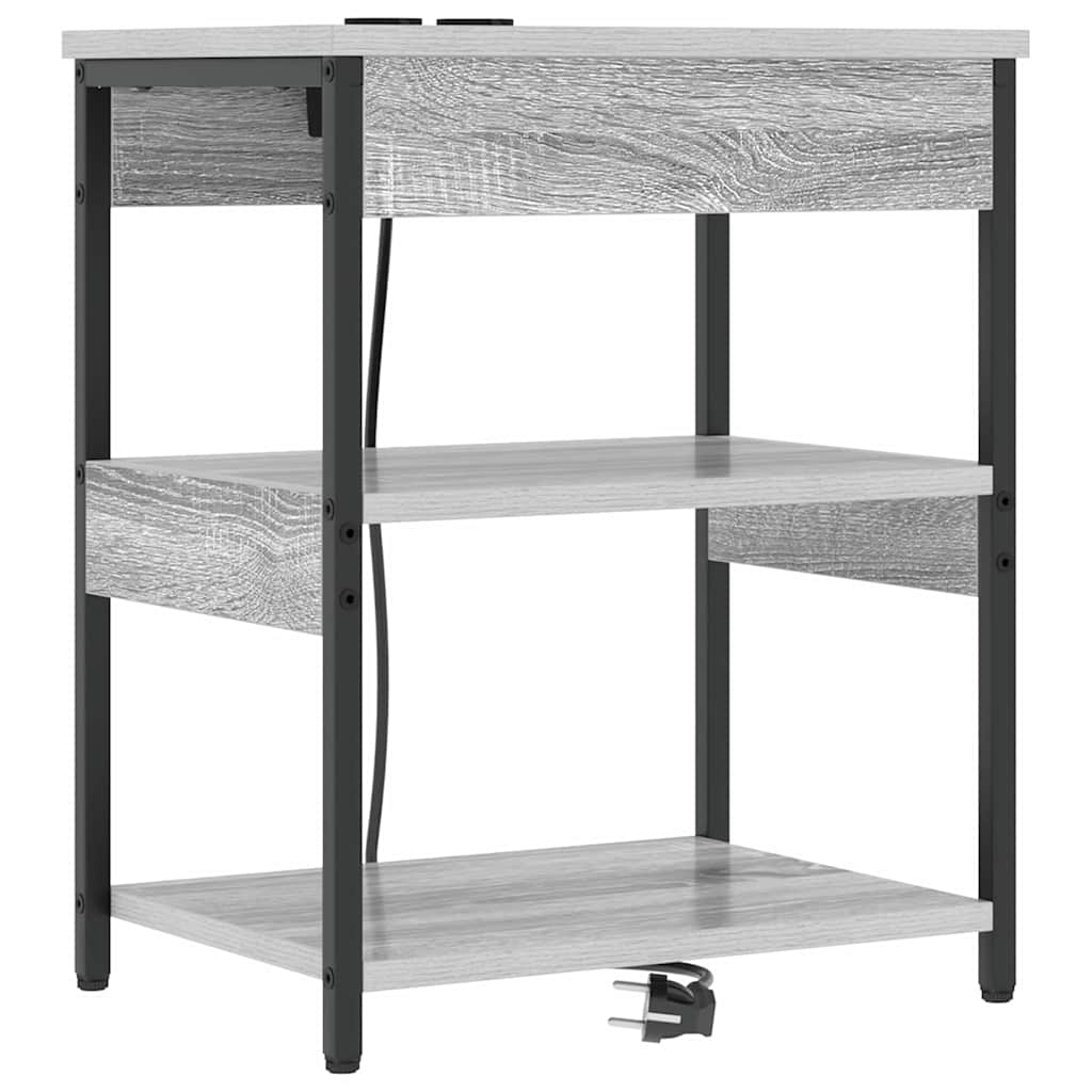 Nachttisch 2 pcs Graues Sonoma 41 x 31 x 51 cm Holzwerkstoff