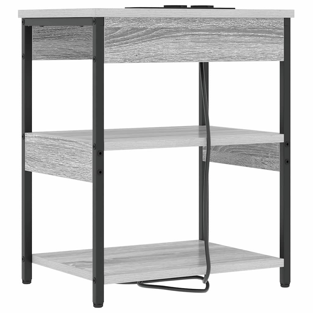 Nachttisch 2 pcs Graues Sonoma 41 x 31 x 51 cm Holzwerkstoff