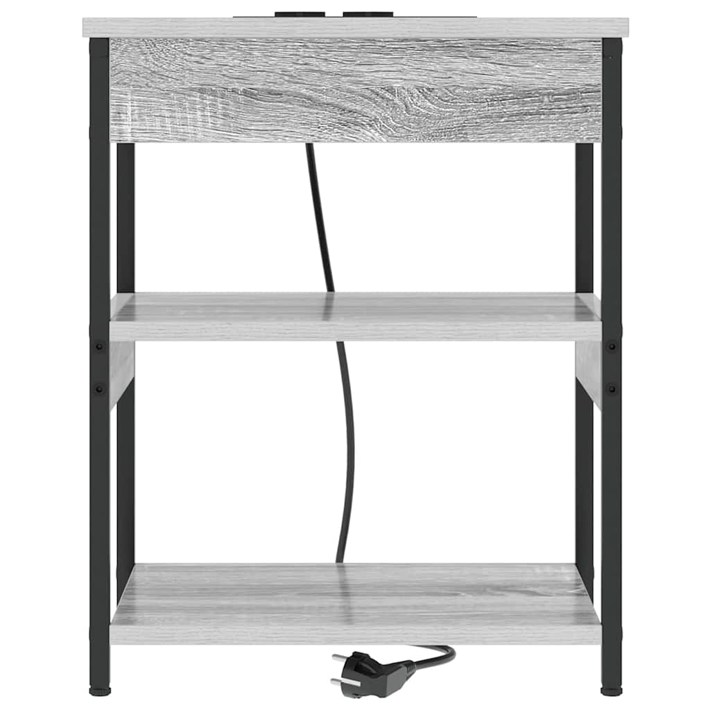 Nachttisch 2 pcs Graues Sonoma 41 x 31 x 51 cm Holzwerkstoff