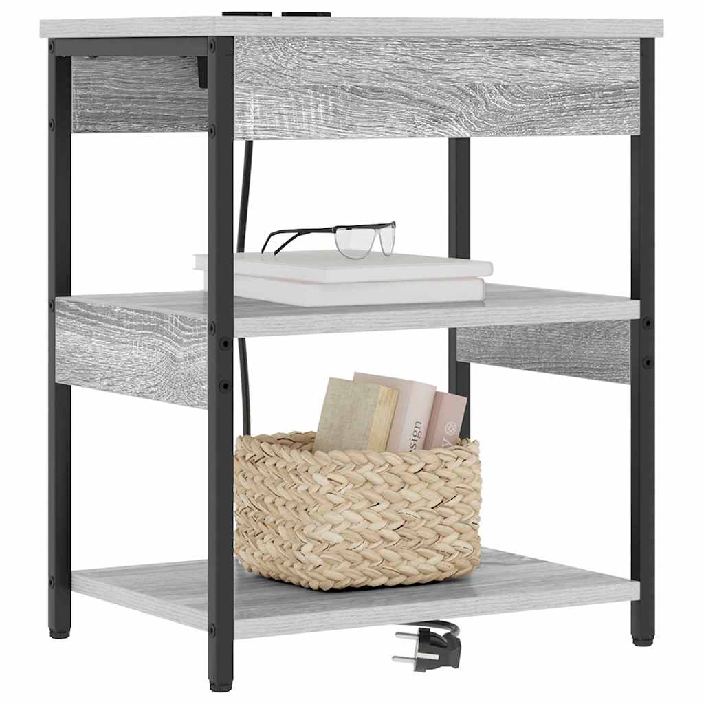 Nachttisch 2 pcs Graues Sonoma 41 x 31 x 51 cm Holzwerkstoff