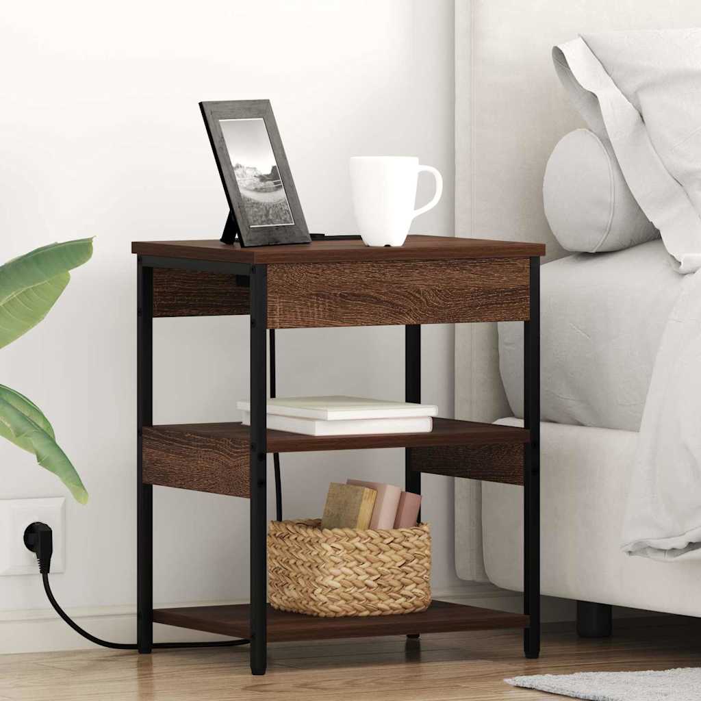 Nachttisch Braun Eichen-Optik 41 x 31 x 51 cm Holzwerkstoff