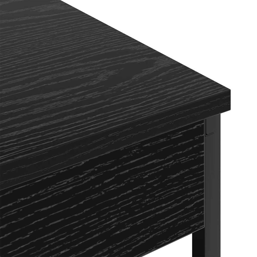 Nachttisch Schwarz Eichen-Optik 41 x 31 x 76 cm Holzwerkstoff