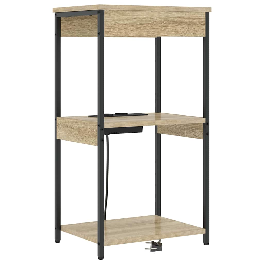 Nachttisch mit Regal Sonoma-Eiche 41 x 31 x 76 cm Holzwerkstoff