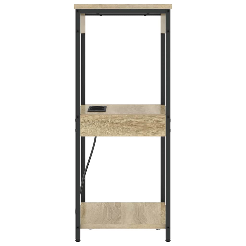Nachttisch mit Regal Sonoma-Eiche 41 x 31 x 76 cm Holzwerkstoff