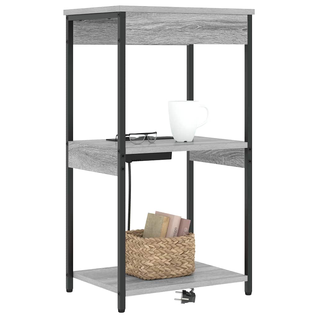 Nachttisch Graues Sonoma 41 x 31 x 76 cm Holzwerkstoff